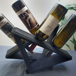 Table Top Wine Rack- 4 Bottles-Painted