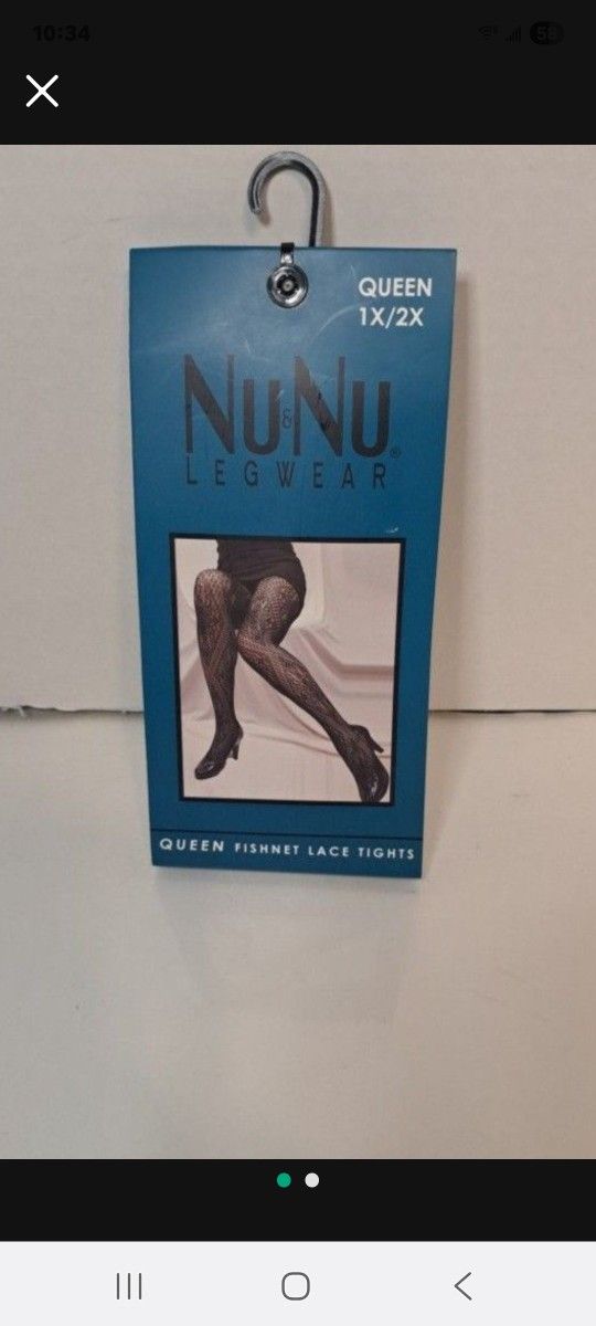 Fishnet Lace Tights -Black -Size 1X-2X