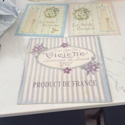 Set Of 3 Vintage 90’s French Signs