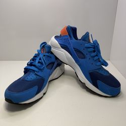 Nike Air Huarache Run 318429-402 Size 11.5 Blue/Orange White Retro 2014 No Box