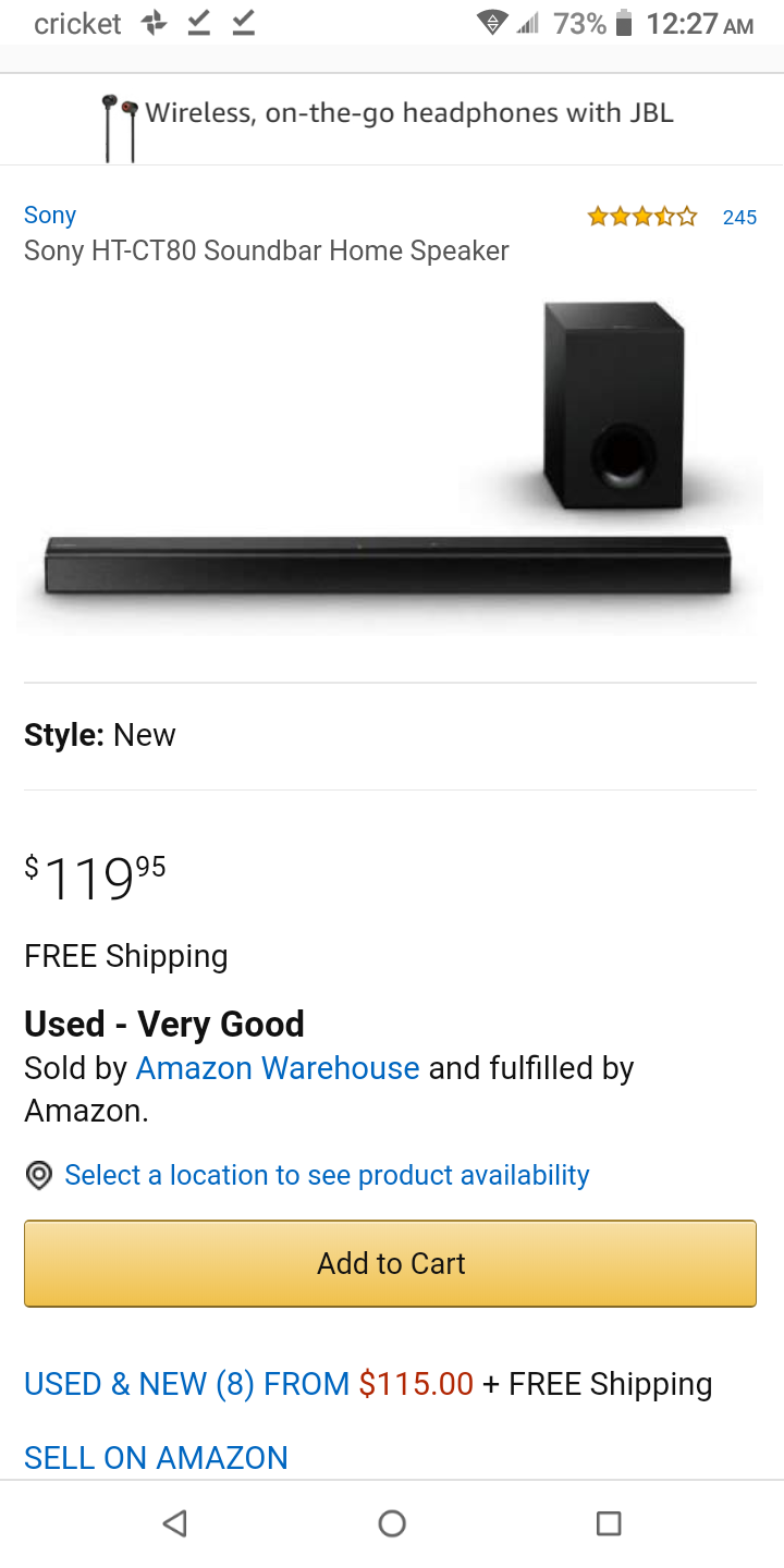 Sony ht-ct80 3.1 sound bar with Dolby Atmos & wired brand new only $200 for Sale in Glendale, AZ OfferUp