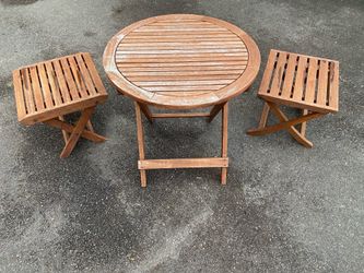 Teak tables that fold