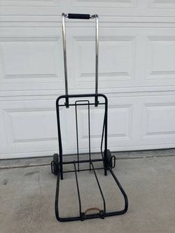 Protege Metal Folding Luggage Cart, 75lb Capacity