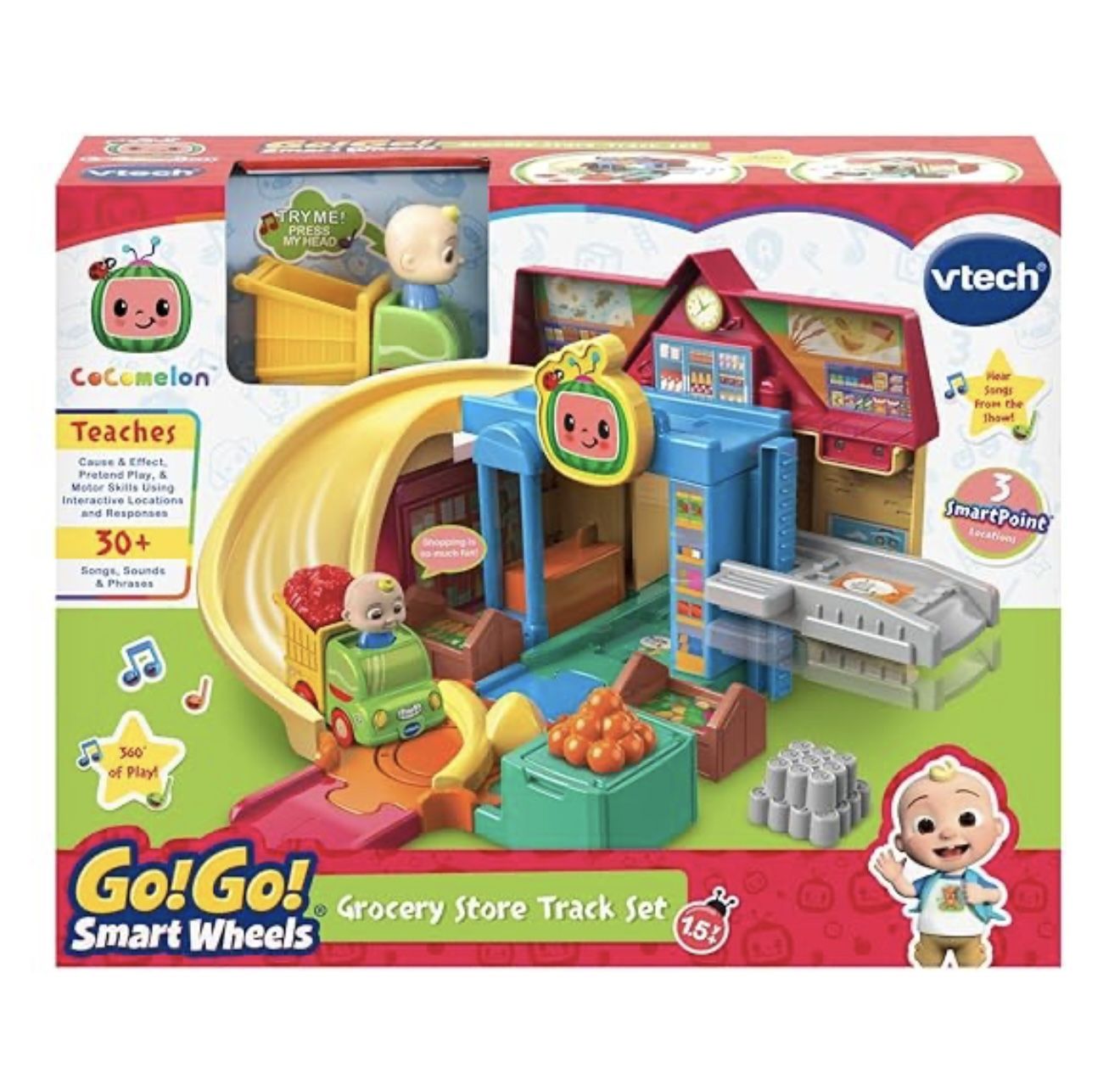 CoCoMelon Go! Go! Smart Wheels Cart Racers