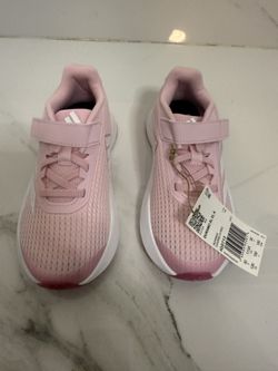 Size 12K - Adidas Duramo SL Clear Pink White Pink Fusion (GS)
