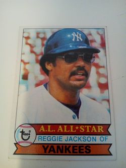 Vintage 1979 Topps baseball/ Reggie Jackson/ Yankees/ outfield/ a.l. all* star/ card # 700