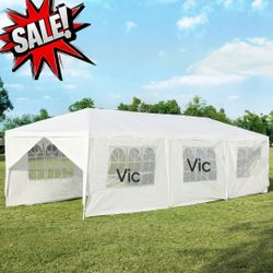 10x30 Wedding Party Tent Outdoor Canopy Tent with 8 Sides White For Birthday Party.