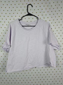 Victorias Secret PINK Boxy Cropped Light Purple Shirt 2XL XXL