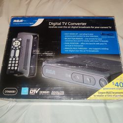 Brand New RCA ATSC TV Converter Box DTA800B1L DTV Tuner Digital-to-Analog with Remote 