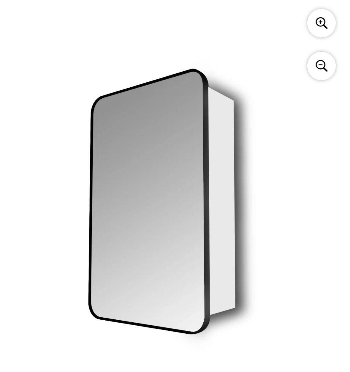 Better Homes & Gardens Matte Black Aluminum Frame Wall Mount Mirror Medicine Cabinet