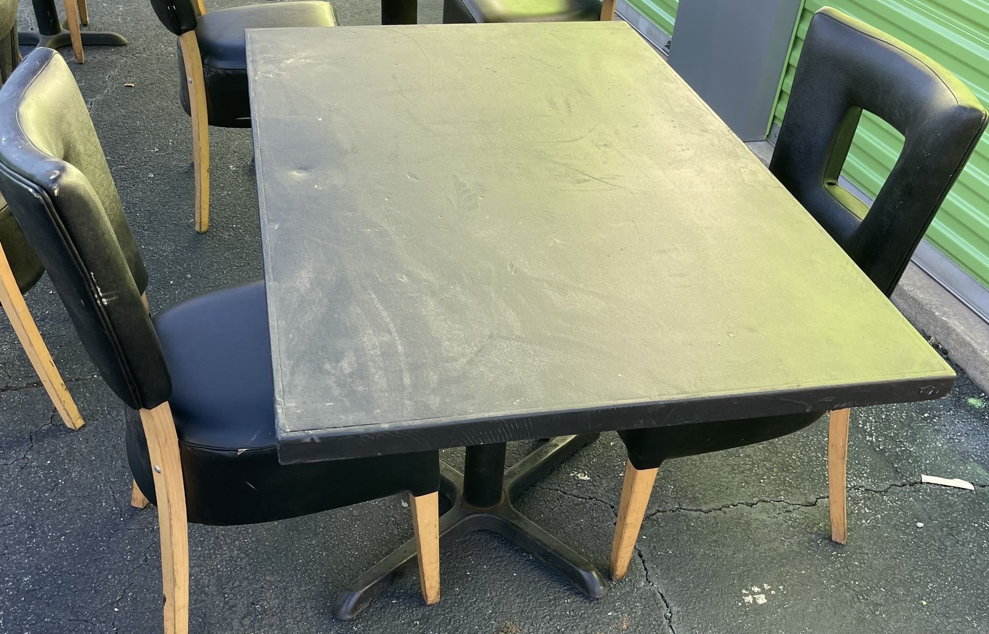 Black Restaurant/Bar-Style Square Table – Table Only