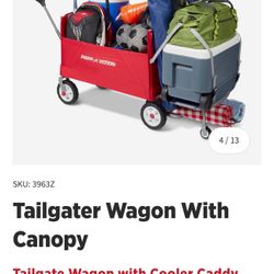 Radio Flyer 3-in-1 EZ Folding Wagon Ride On for Kids, Garden, & Cargo, Red Collapsible Wagon