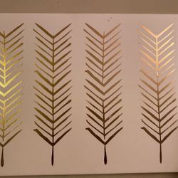 Gold and White Canvas Decor