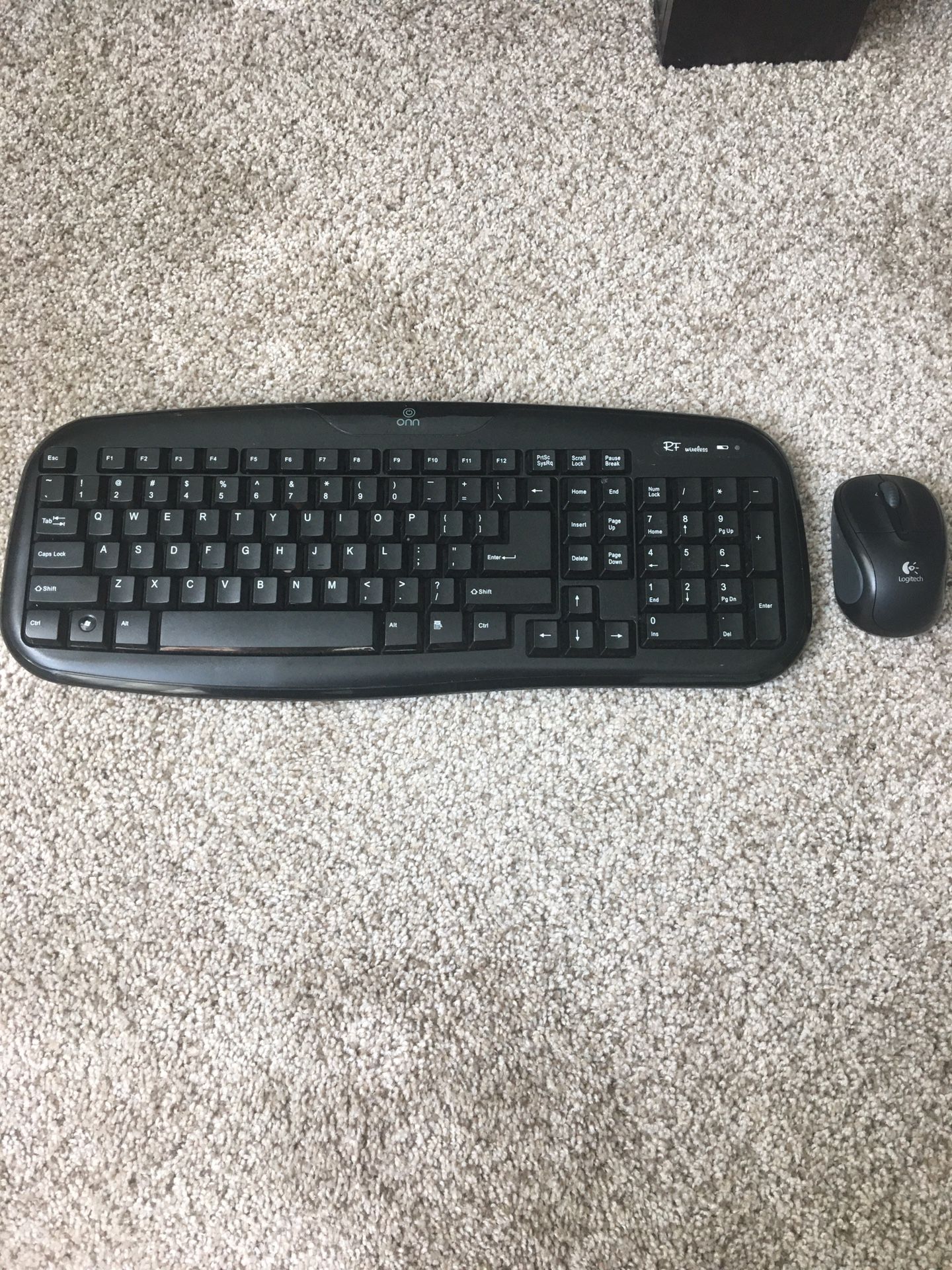 Wirkess keyboard with logic tech mouse