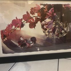 Beautiful black frame picture glass very sharp