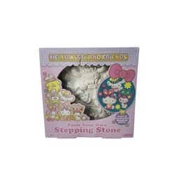 Sanrio Hello Kitty & Friends Paint Your Own Stepping W/Paint, Brush Stone New