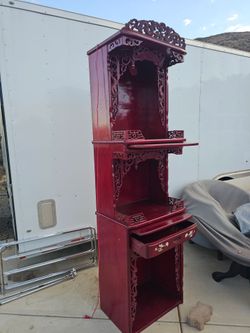 Will Take Best Offers Not Free Chinese Rosewood Wood Altar Cabinet