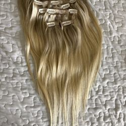 14” Human Hair Clip On Extension