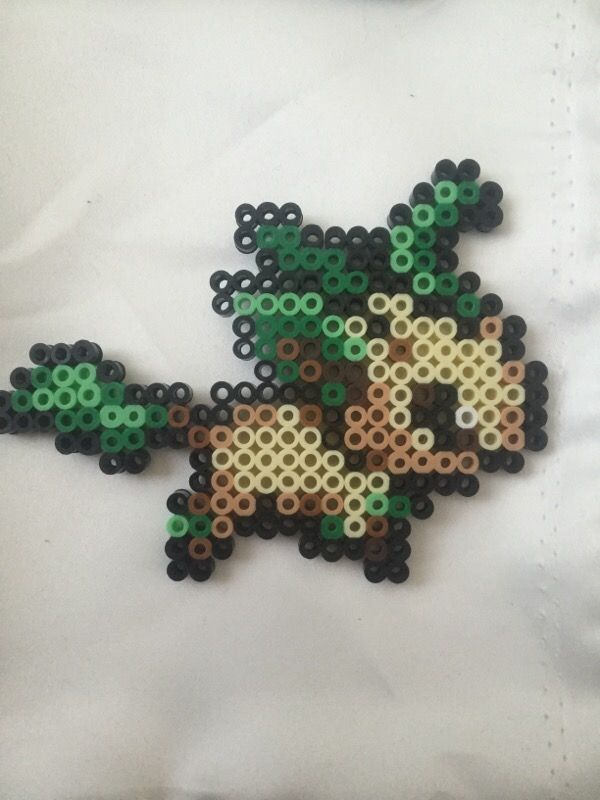 Pokemon leafeon sprite perler bead