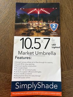 Patio Umbrella with LED Lights