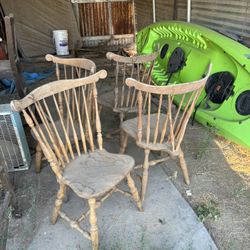 4 Solid Chairs  $10. Each