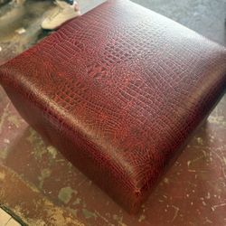 Crocodile Leather Ottoman - Genuine Leather