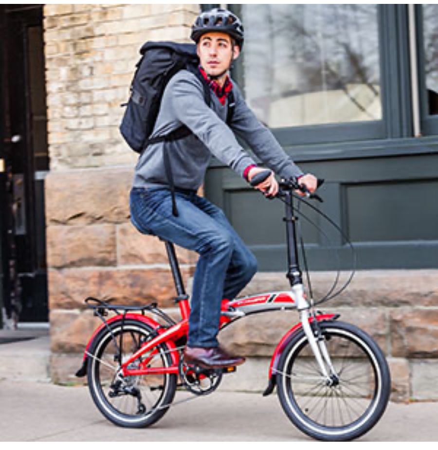 RED.  Schwinn Adapt U folding Bike, 20” Wheel, 7 Speed 