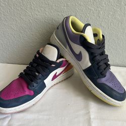 Size 8 - Air Jordan 1 SE Low Mismatched - Purple Magenta W