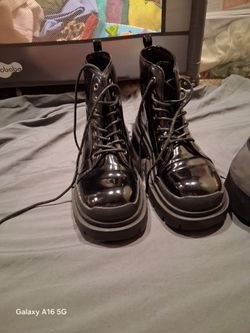 Leather Platform Combat Boots Forever 21
