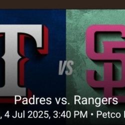 Padres Vs Rangers 