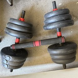 Dumbbells/Turn Into Curl Bar 