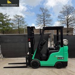 2018 Mitsubishi FGC20N 4,000 Lbs. 3-Stage LPG Cushion Forklift