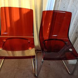 Acrylic Cranberry Chairs