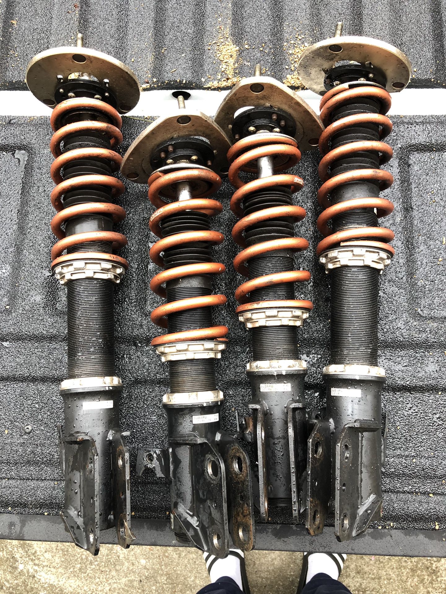 Bc-br coilovers wrx/sti 02-07 w/swift springs camber plates front/rear EXCELLENT