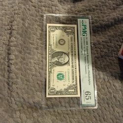 1999 Pmg Graded 1 Dollar Star Note C Block