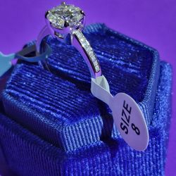 925 Silver Moissanite Ring 