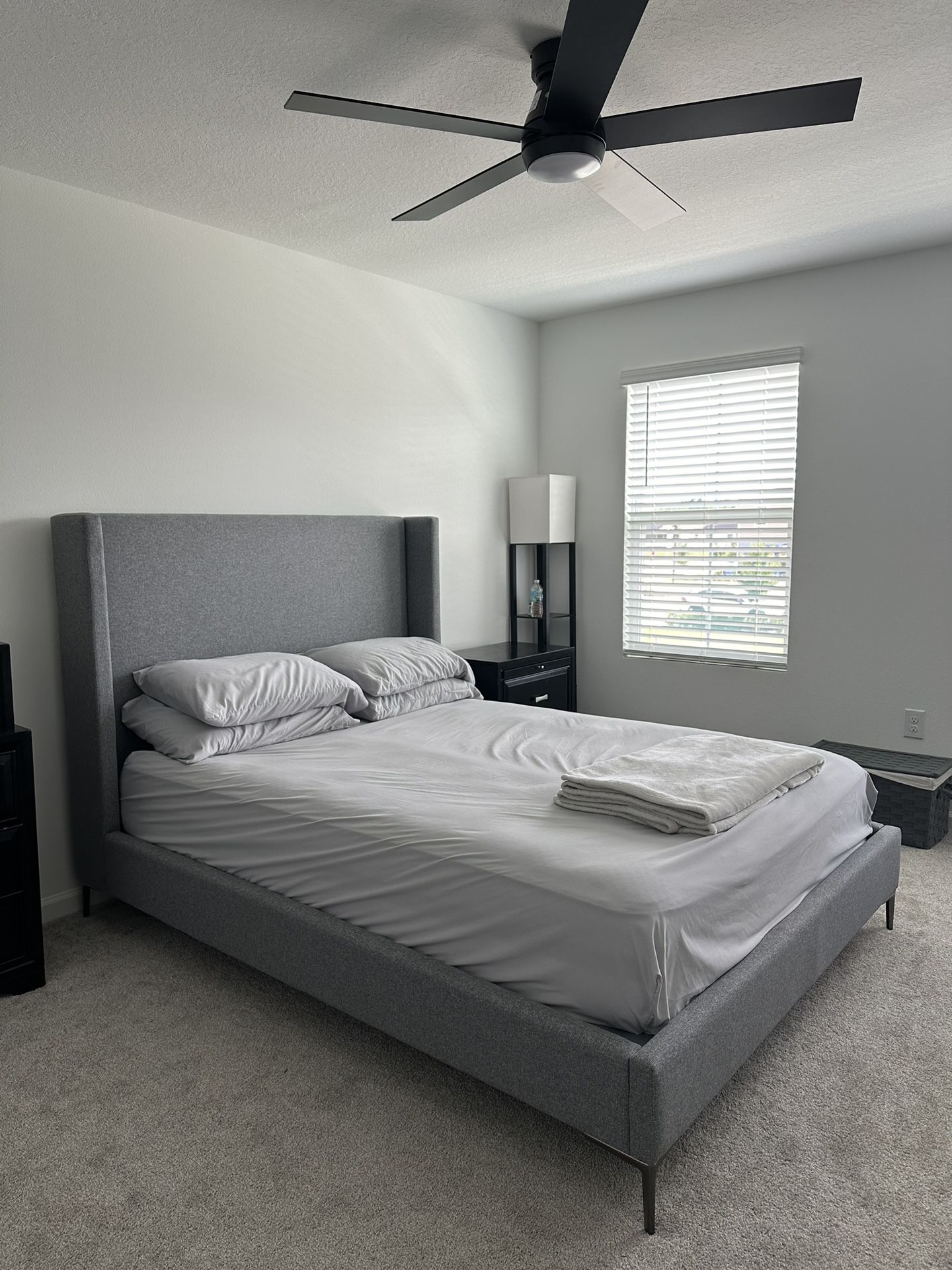 Kent Grey Queen Bed Frame