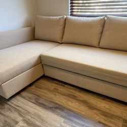 IKEA FRIHETEN Sleeper sectional,3 seat w/storage (Beige)