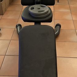 WEIDER WORKOUT BENCH w WEIGHTS