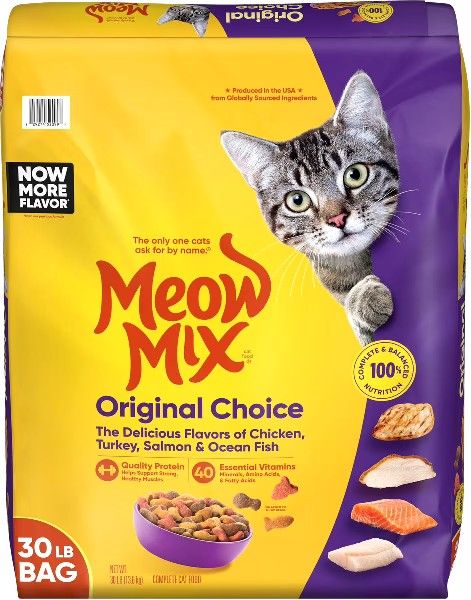 Meow Mix Original Choice Dry Cat Food, 30-lb bag