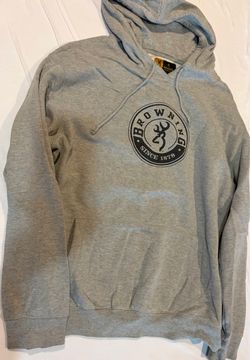 Browning Arms Hoodie Men’s Large Gray Sweatshirt