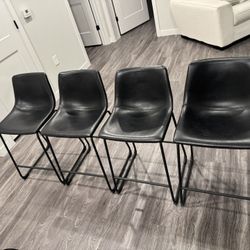 4 Black Counter Stools