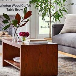 Brand New Threshold Fullerton Wood Coffee Table 