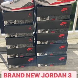 BRAND NEW JORDAN 3 “FIRE RED” FOR SALE!!! MEN SIZES 12 & 13 $270