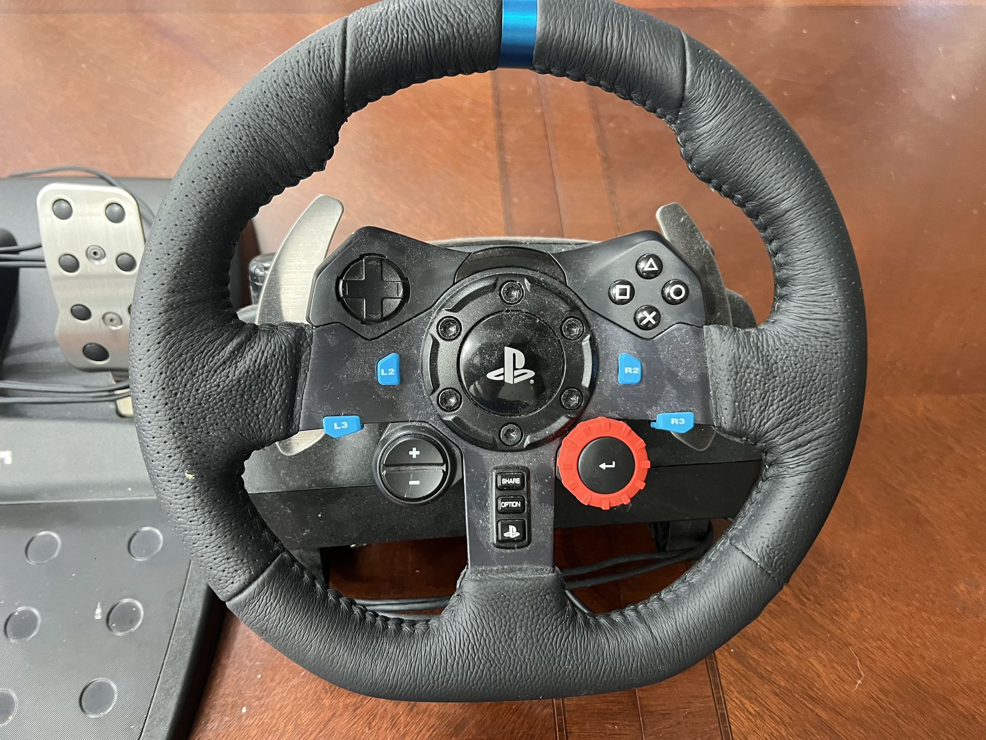Logitech G Logitech G923 Racing Wheel and Pedals + Driving Force Shifter Bundle, Real Leather Driving Force Shifter - Xbox X|S, Xbox One, PC, Mac - Bl