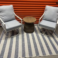 New 4 Piece Swivel Armchair Set 