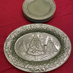Cracker Barrel Plates & Serving Platter