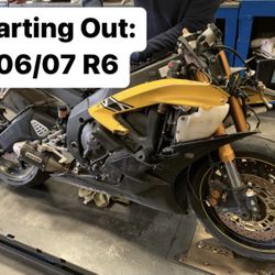 PARTING OUT: Yamaha 2006 2007 R6 Motorcycle Wheel Rim Motor Engine Brakes Foot pegs Rear Sets