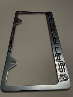 Porsche chrome license plate