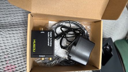 Musou RCA Analog to Digital Optical Toslink Coaxial Audio Converter Adapter with Optical Cable